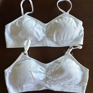 Set of 2 like new maidenform girl white bralettes - XL